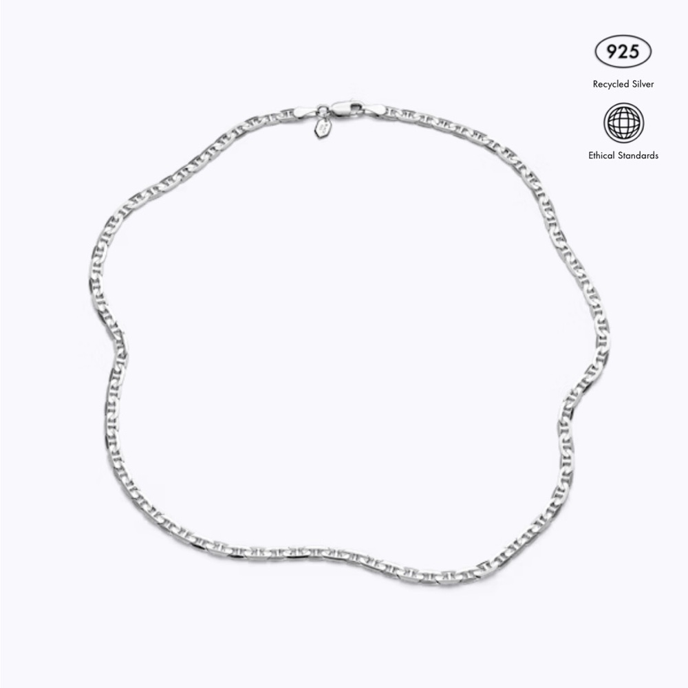 Carlo Necklace Sterling silver | White rhodium plated